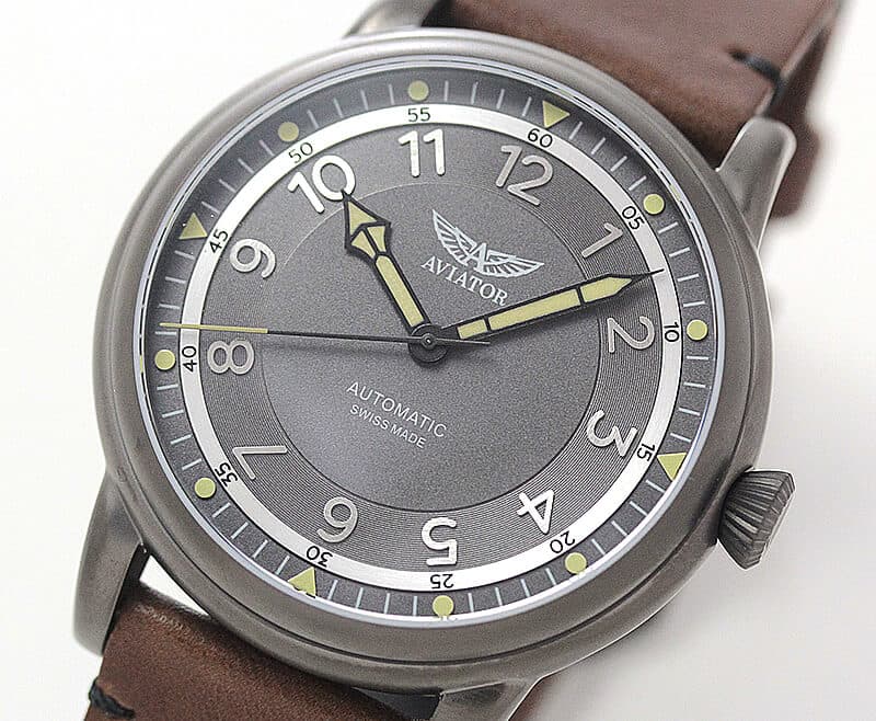 AVIATOR(アビエイター) DOUGLAS DAKOTA(ダグラス ダコタ) パイロットウォッチ V.3.31.7.229.4 ブラウンレザー 腕時計（フライトジャケット付き）