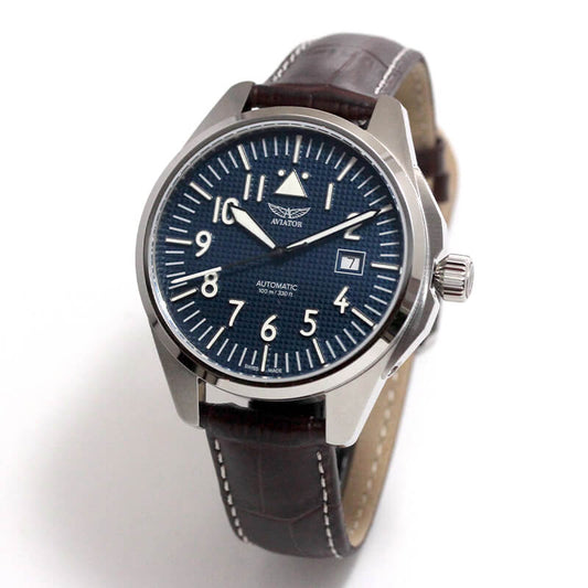 AVIATOR(アビエイター) AIRACOBRA(エアラコブラ) 43 AUTO 自動巻き パイロットウォッチ V.3.39.0.334.4 腕時計
