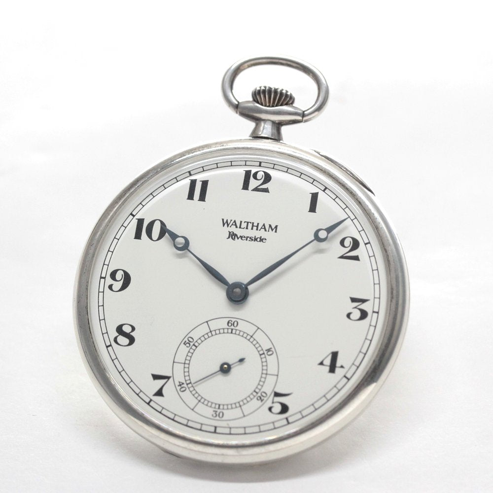 アンティークウォルサム（WALTHAM）リバーサイド復刻版/シルバー925懐中時計/waltham-108