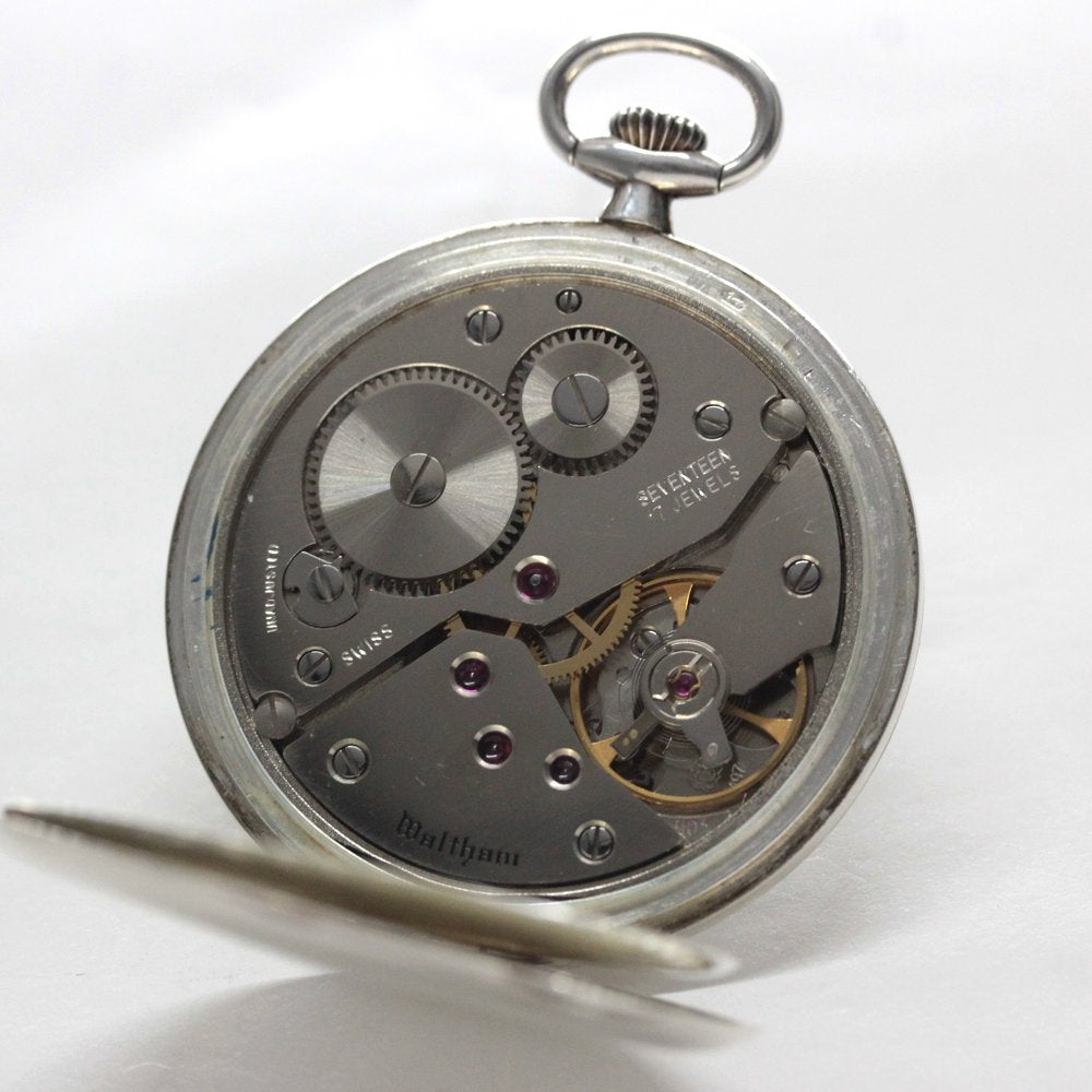ホ*》様 Waltham シルバー クオーツ 時計 Antique Waltham Riverside Silver 900 Pocket Watch (waltham-106