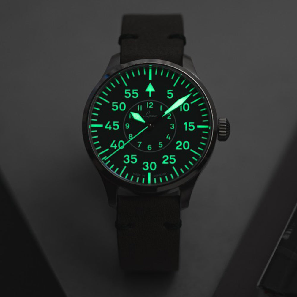 Laco (ラコ) パイロット アーヘン39 グリュン 自動巻き 腕時計 862190 世界限定250本