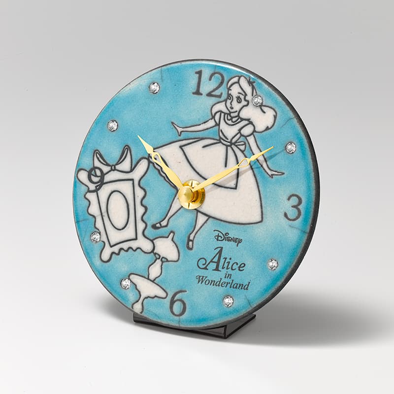 Antonio　Zaccarellaアントニオ・ザッカレラ 掛け・置き兼用時計 不思議の国のアリス　ディズニーPottery Clock　 ZC943MC04