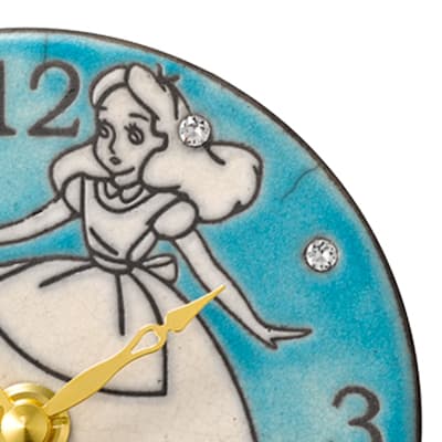 Antonio　Zaccarellaアントニオ・ザッカレラ 掛け・置き兼用時計 不思議の国のアリス　ディズニーPottery Clock　 ZC943MC04