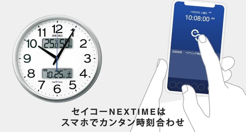 SEIKO Nextime (LCD Display) Radio-Controlled Wall Clock ZS251S