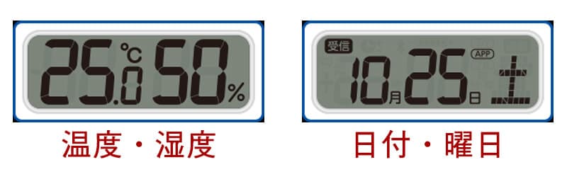 SEIKO セイコー ネクスタイム(液晶表示付)  電波掛け時計　ZS251S