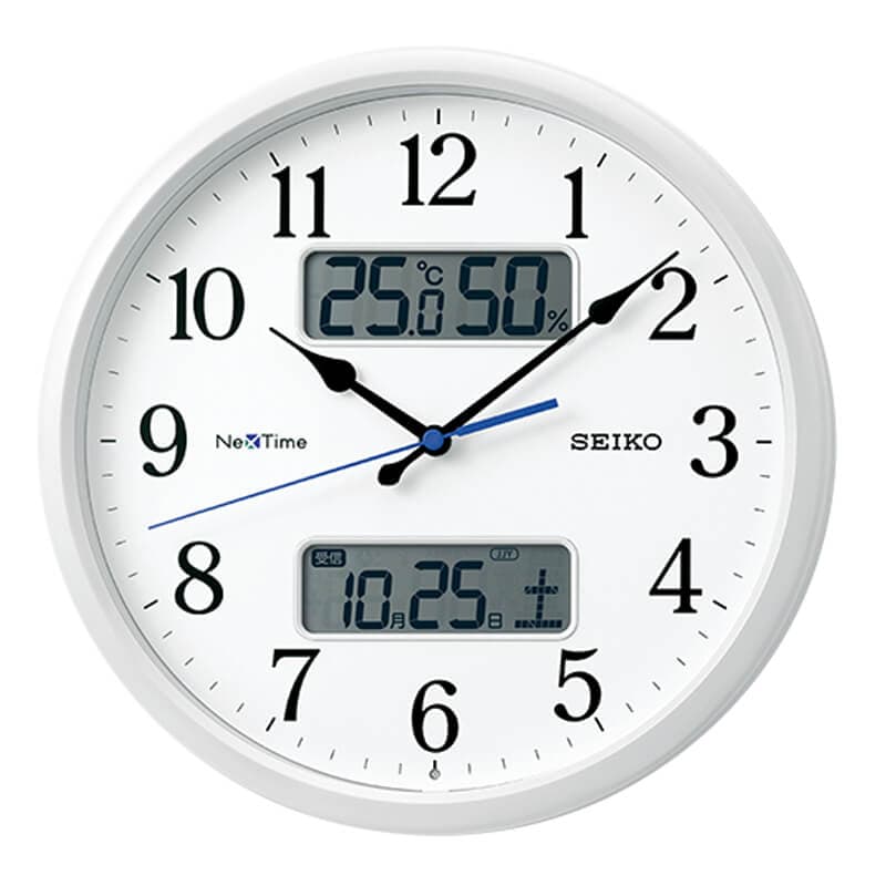 SEIKO Nexttime (LCD Display) Radio-Controlled Wall Clock ZS251W 