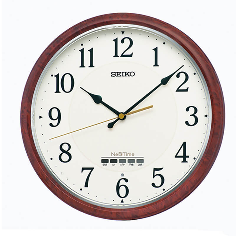 SEIKO セイコー ネクスタイム 木目模様 電波掛け時計 ZS256B