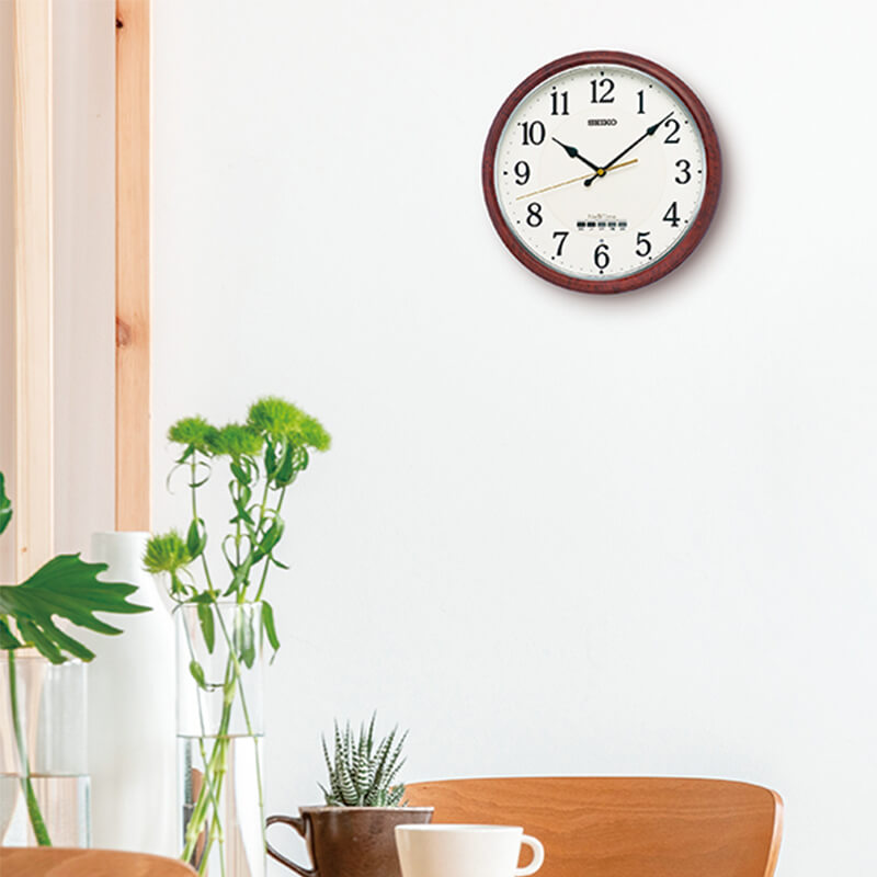 SEIKO セイコー ネクスタイム 木目模様 電波掛け時計 ZS256B – 正美堂