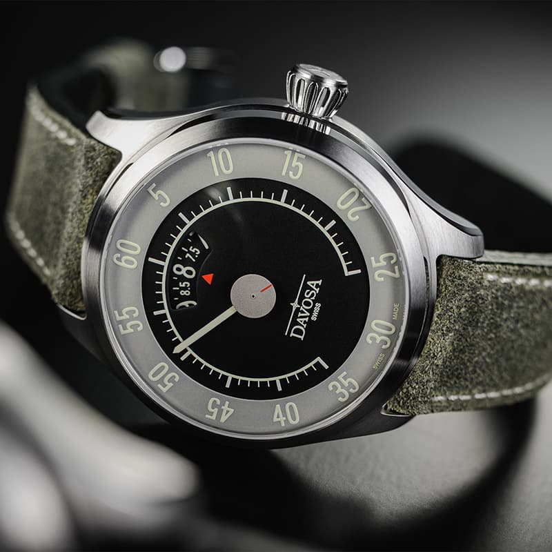 DAVOSA（ダボサ） ニュートンスピードメーター　161.587.25 一本針 ブラック 腕時計