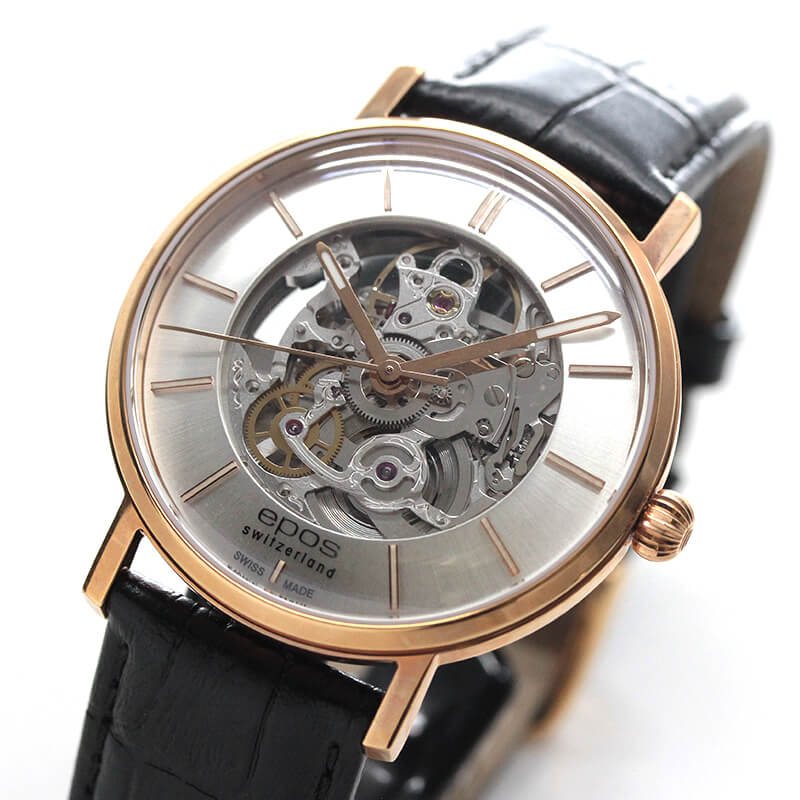 エポス（epos） ORIGINALE スケルトンウォッチ 33437SKRGSL 腕時計 自動巻き