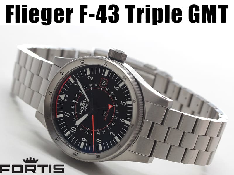 Flieger F-43 Triple GMT Watch