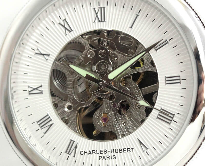 チャールズヒューバート（Charles-Hubert） 懐中時計 手巻き式 3903-W シルバーカラー