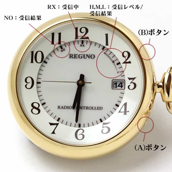 シチズン レグノ ソーラー電波 懐中時計 KL7-922-31 ゴールドカラー