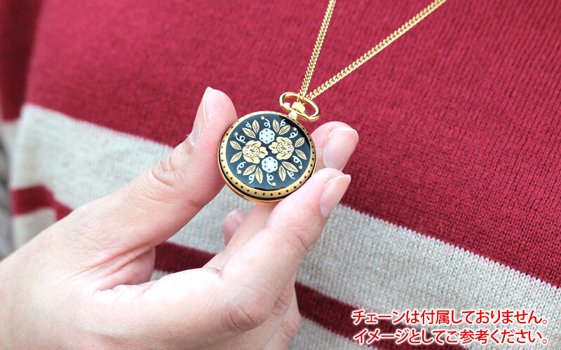 小型 懐中時計　japan(ジャパン) ゴールドカラー アラビア数字の文字盤