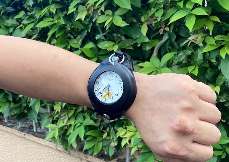 懐中時計用 腕時計レザーベルト ブラックカラー 単品