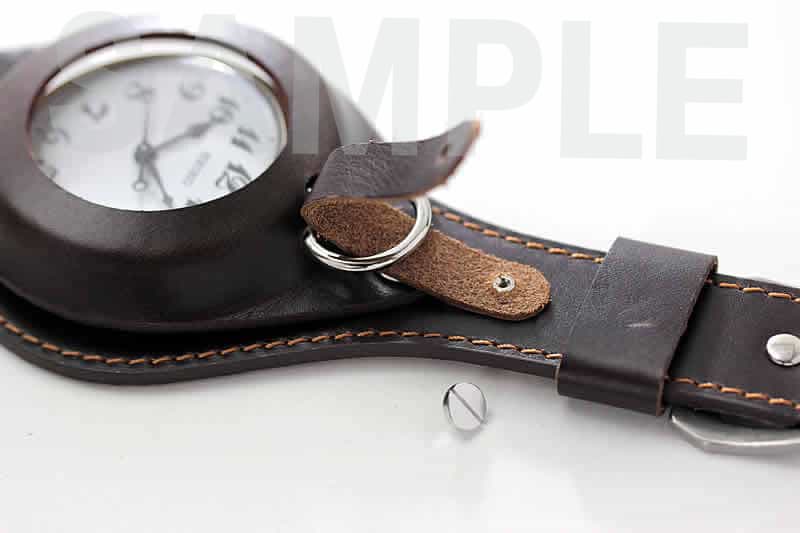 懐中時計用革ベルトの使い方説明