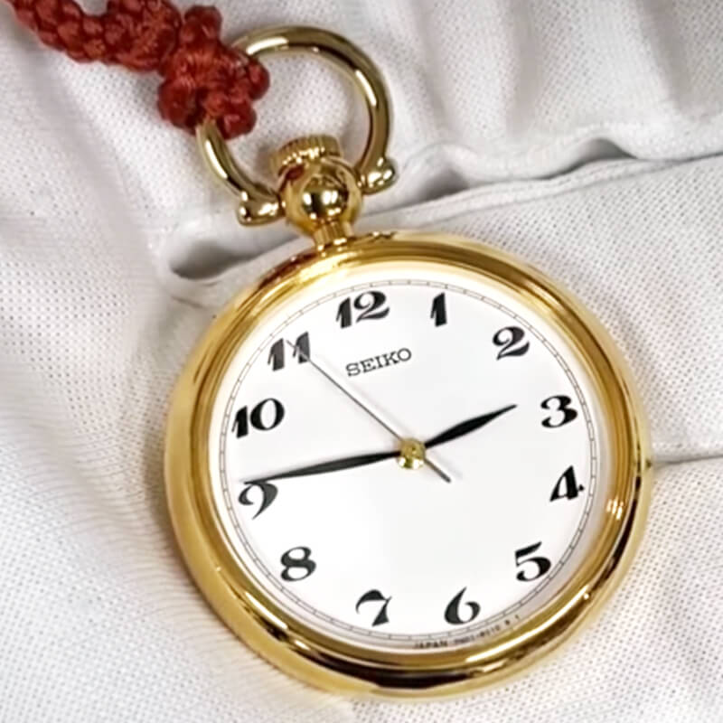 セイコー (SEIKO) 懐中時計 ポケットウオッチ SWPQ002 小ぶり 和の装いに似合う懐中時計