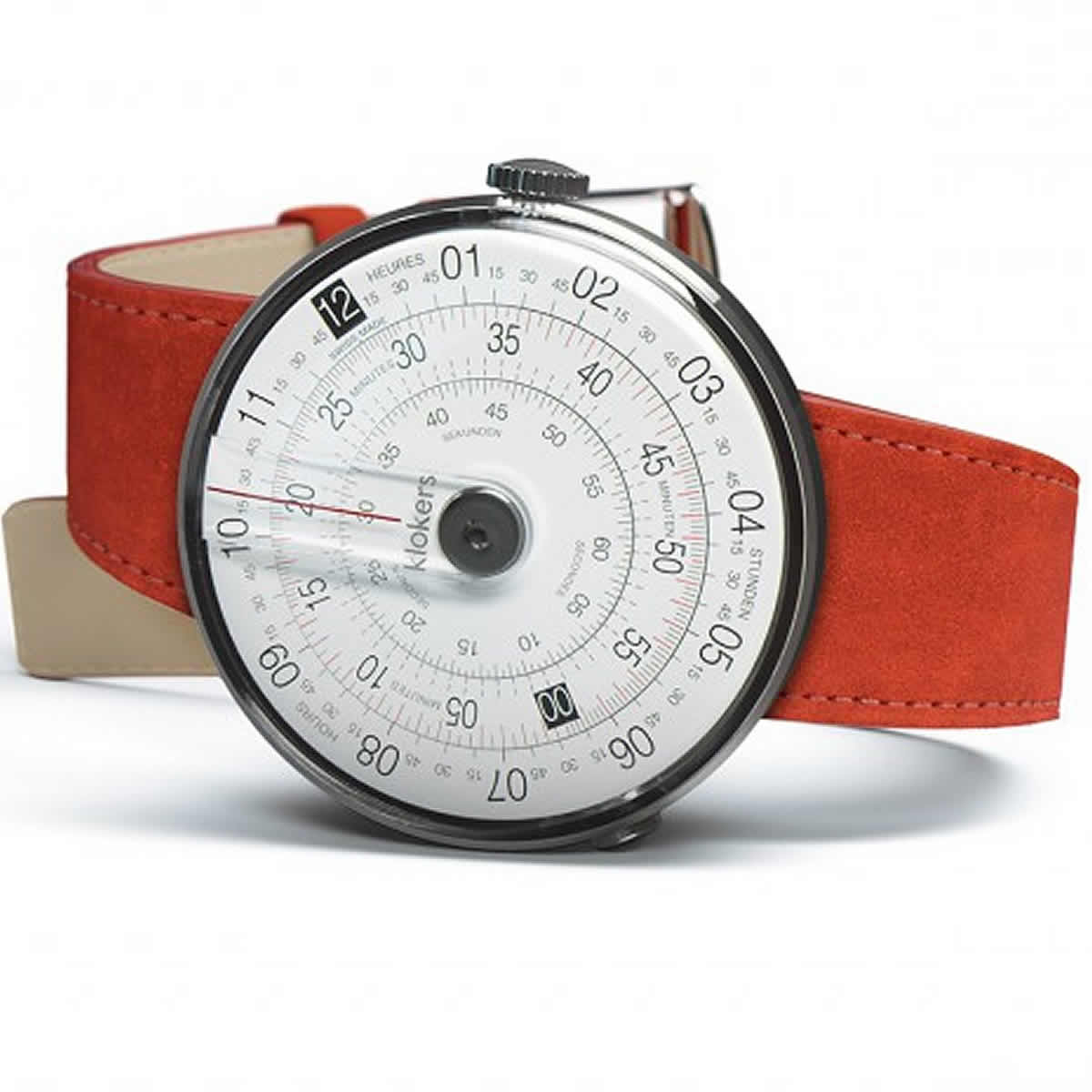 こちらはklokers(クロッカーズ）KLOK-01-D2 腕時計とアルカンターラオレンジのベルトをセットにしてお届けいたします。