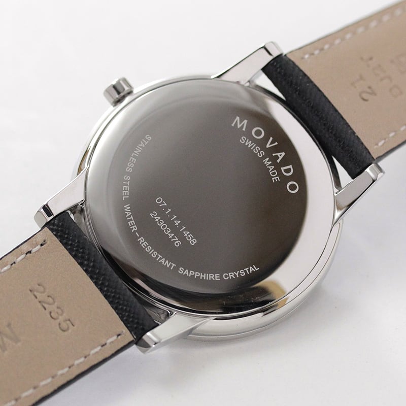 メンズ Movado 3600674 ボールド ゴールド イオンメッキ レザー