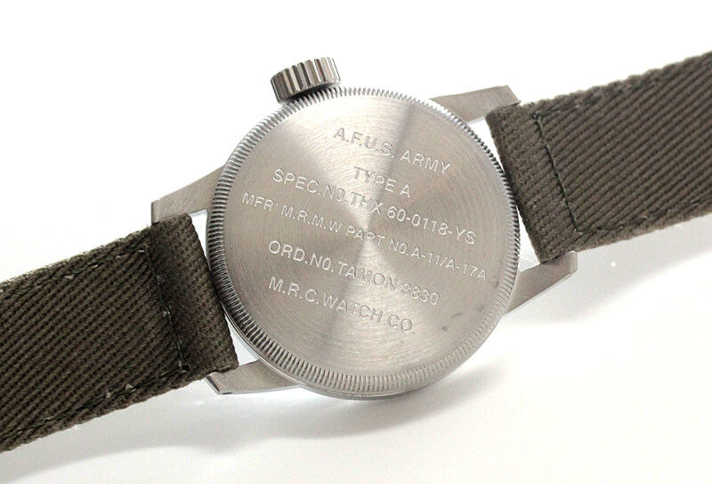 M.R.M.W. (Montre Roroi Militaly Watch/モントルロロイ ミリタリーウォッチ) TYPE A-11 黒文字盤 腕時計