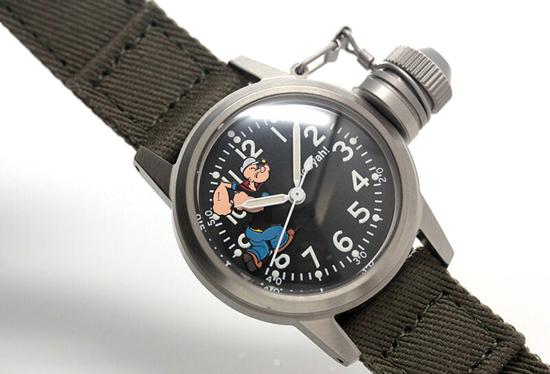 M.R.M.W. (Montre Roroi Militaly Watch/モントルロロイ ミリタリーウォッチ) BUSHIPS WATCH/ブシップウオッチ ポパイTM バージョン 腕時計
