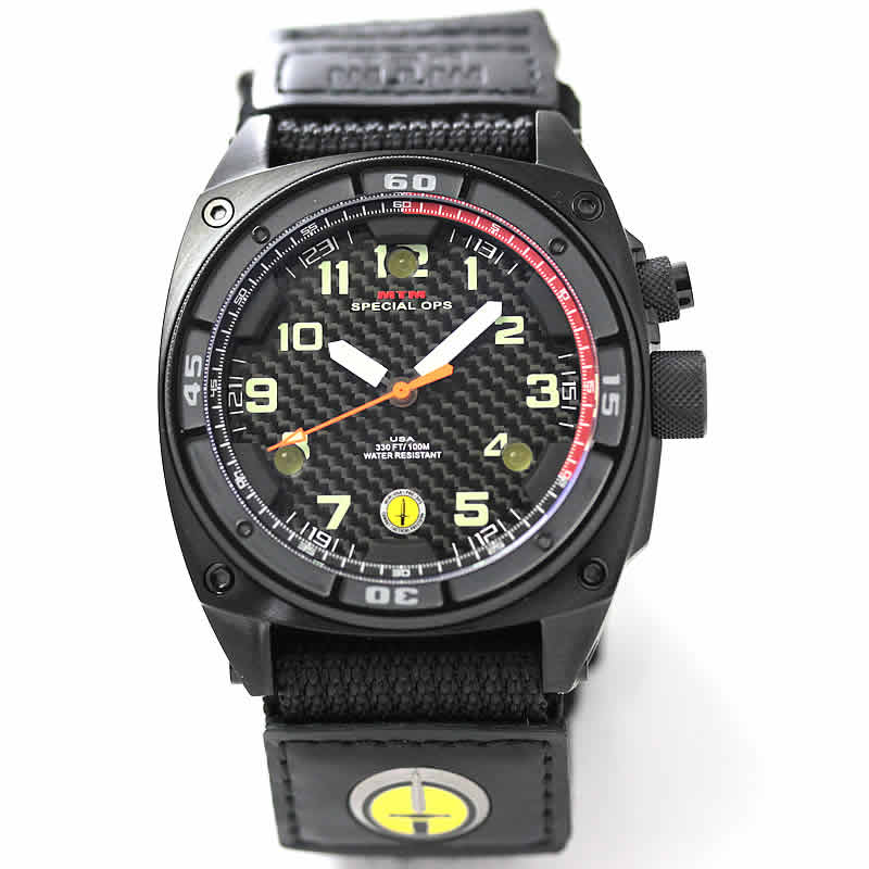 MTM スペシャルOPS ブラックファルコン TI088B ステンレス ブラック 腕時計　バリスティックバンド