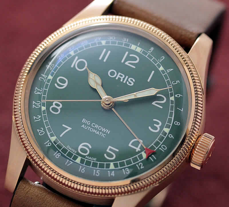 オリス　ビッグクラウン  ブロンズ ポインターデイト  80周年アニバーサリーモデル 754.7741.3167BR  腕時計 グリーン
