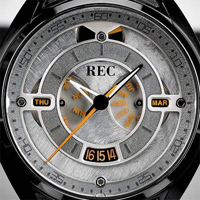 REC(レック)腕時計 the901 自動巻きメンズウォッチ 文字盤　素材にポルシェ911の実際の車体を使用