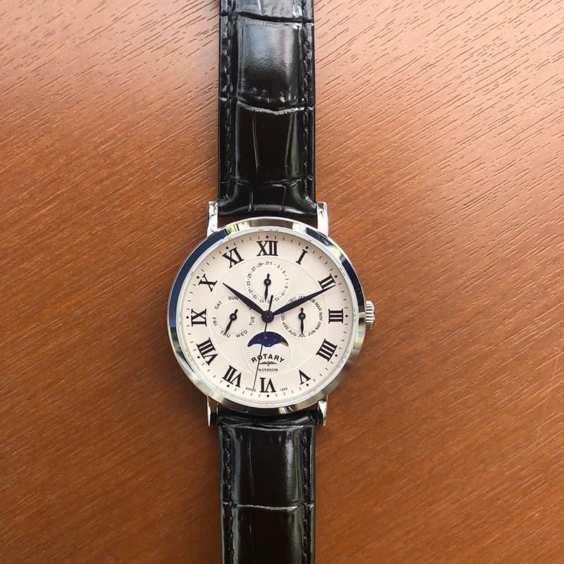 ロータリー rotary 腕時計 メンズ クォーツ Watch ウォッチ windsor ウィンザーコレクション ムーンフェイズ トリプルカレンダー
