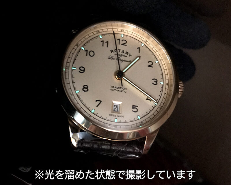 rotary ロータリー　TRADITION トラディション 自動巻き腕時計 イギリス 英国ブランド 腕時計 　シースルーバック　蓄光