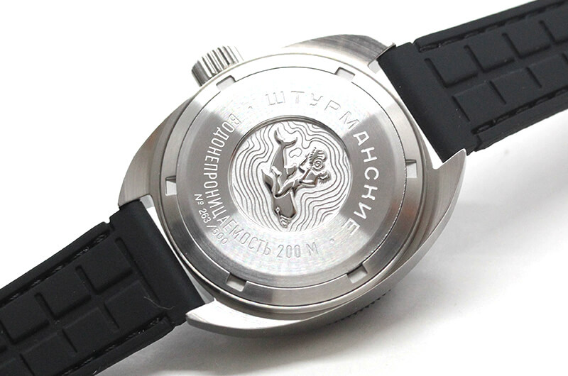 STURMANSKIE シュトゥルマンスキー  AMPHIBIA アンフィービア 自動巻き ロシアブランド　腕時計　裏側