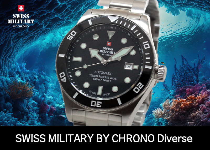 ߥ꥿꡼  / SWISS MILITARY BY CHRONO / 500m Сå ư ӻ / SMA34075.01