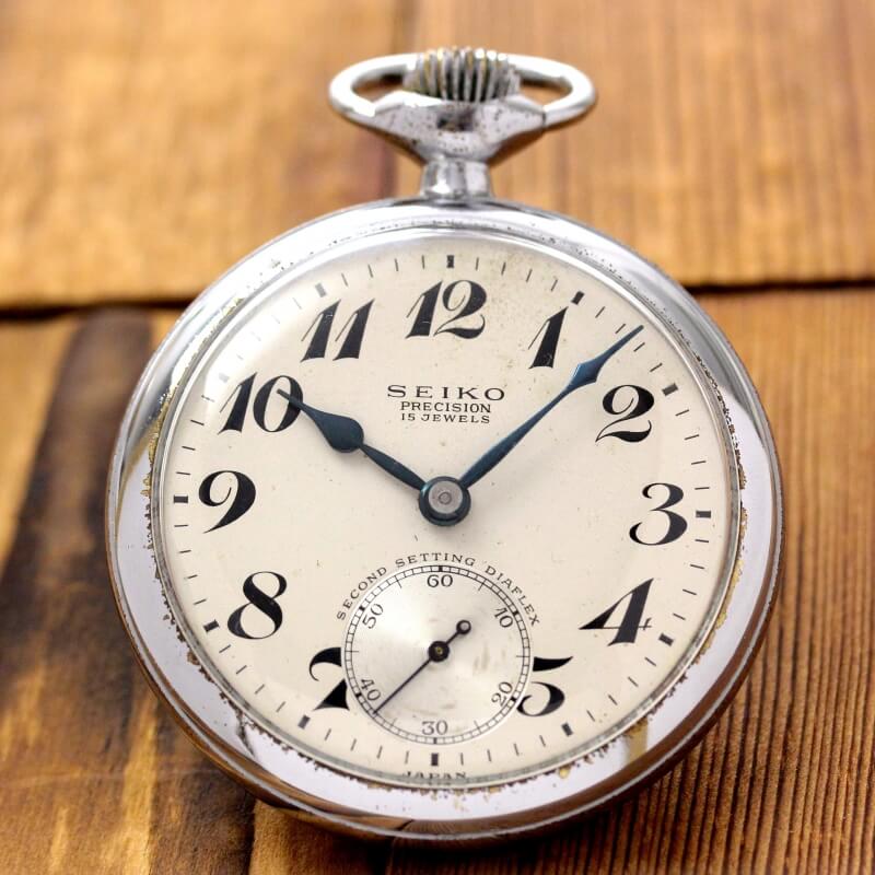 鉄道時計 19セイコー 手巻き式 機械式懐中時計 - 腕時計(アナログ)