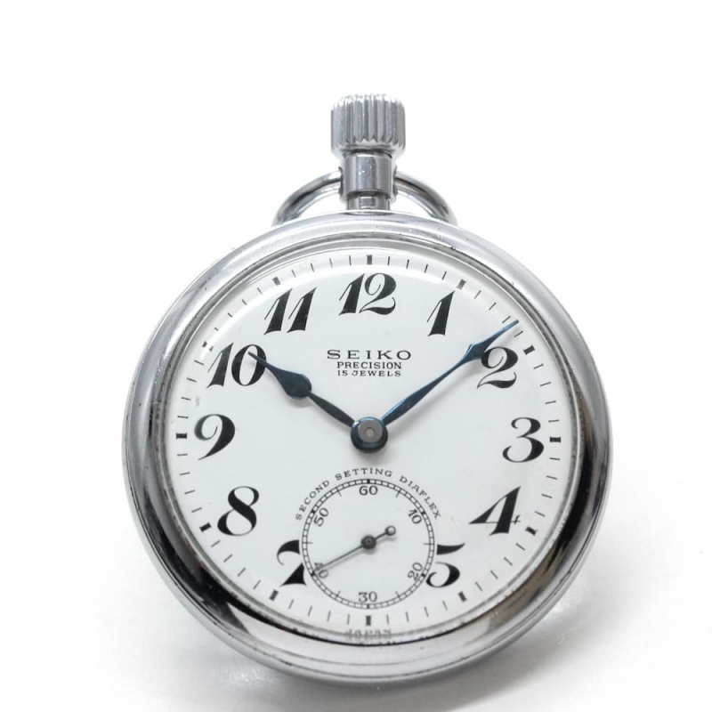 昭和40年の19セイコー鉄道時計/15石/秒針止め機能/絶版時計