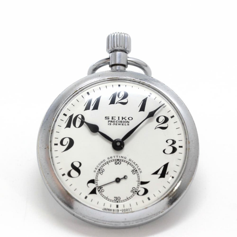 昭和45年の19セイコー鉄道時計/15石/秒針止め機能/絶版時計