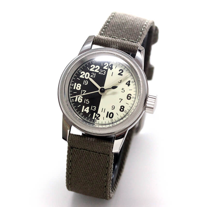 M.R.M.W. (Montre Roroi Militaly Watch/モントルロロイ ミリタリーウォッチ) TYPE A-17a ナイトアンドデイ 24時間計 腕時計