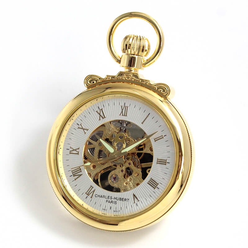 チャールズヒューバート（Charles-Hubert） 懐中時計 手巻き式 3903-G ゴールドカラー