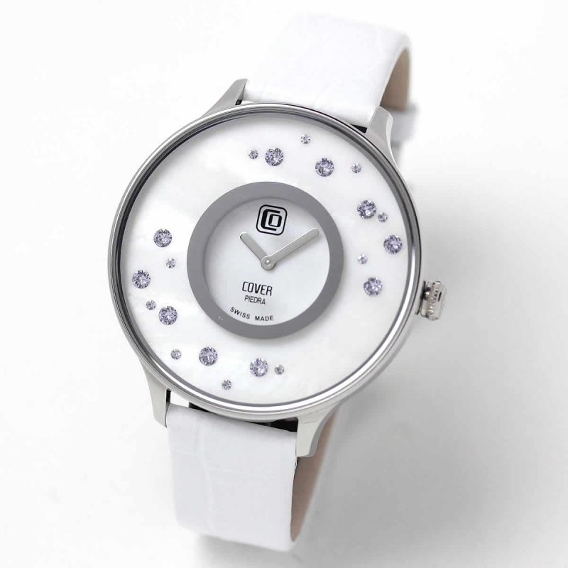 COVER（コヴァー） TREND PIEDRA　STARS Ｃｏ158.08 ホワイト 女性用腕時計