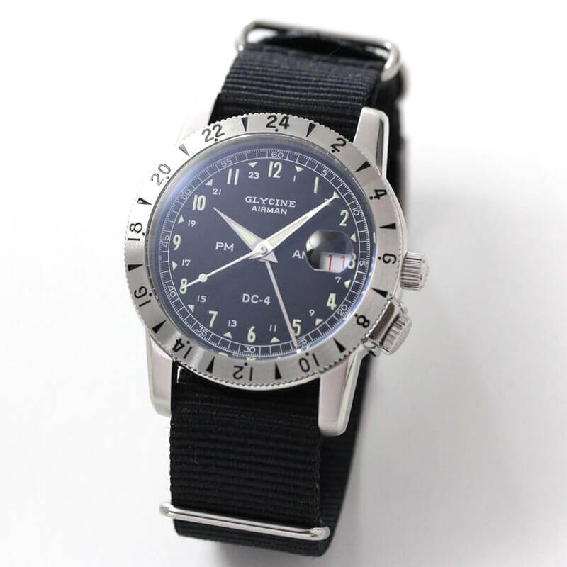 GLYCINE(グリシン)　AIRMAN(エアマン) DC4 GL0071 自動巻き GMT 腕時計
