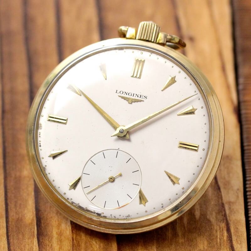 絶版モデルのロンジン オープンフェイス懐中時計
