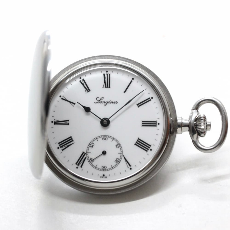 シンプルながら存在感のあるロンジンハンターケース懐中時計