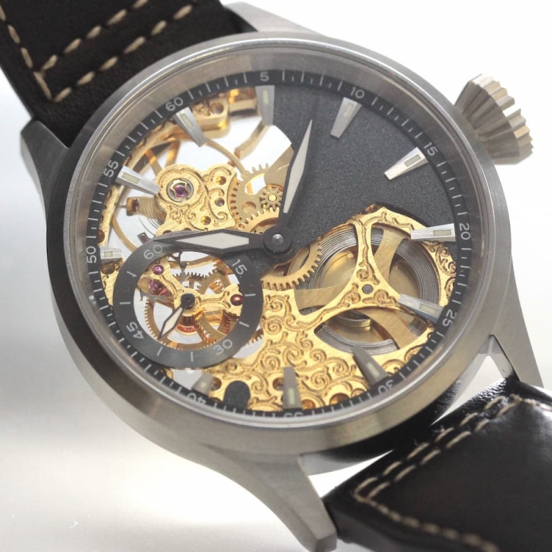 正美堂創業50周年記念ウォッチ/オリジナル腕時計/スケルトン/スイス製