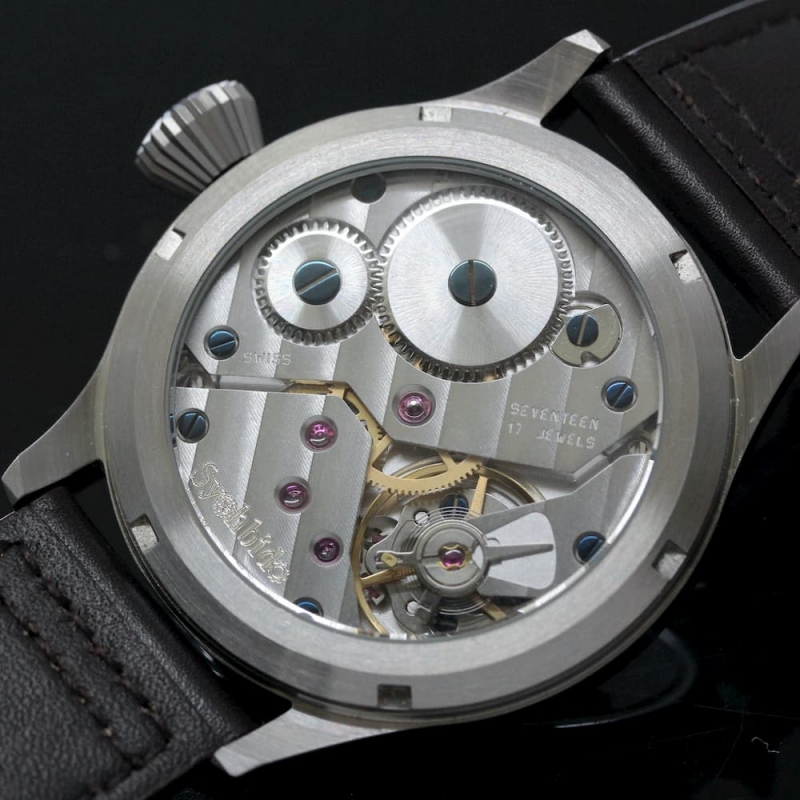 正美堂オリジナル腕時計/ミリタリー文字盤/スイス製手巻き式ムーブメント/サファイアガラス仕様