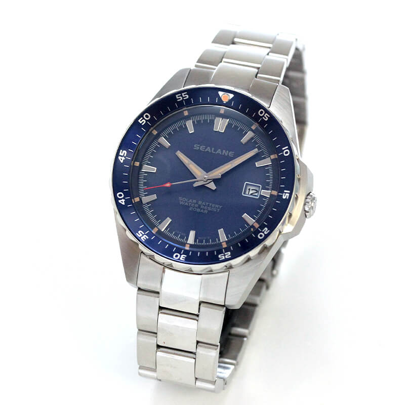 SEALANE(シーレーン) ソーラー充電式 腕時計 SER01-MBL ブルー