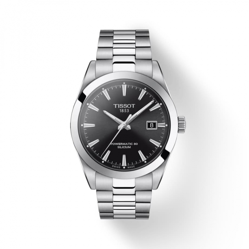 TISSOT(ティソ) Gentleman ジェントルマン オートマティック パワーマティック80 シリシウム 腕時計 ブラック T127.407.11.051.00