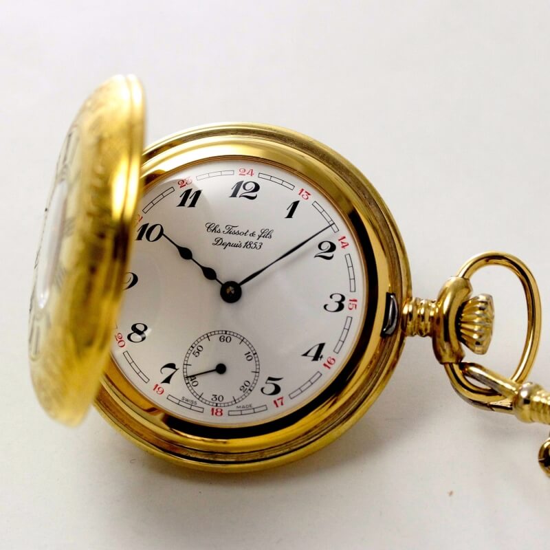 【Sold out】絶版モデルのティソ（TISSOT） 絶版モデルのハーフハンター懐中時計