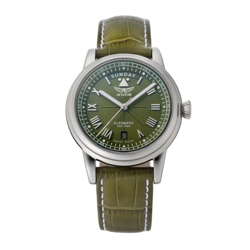 AVIATOR(アビエイター) DOUGLAS(ダグラス) デイデイト 41 自動巻き 腕時計 グリーン V.3.35.0.278.4