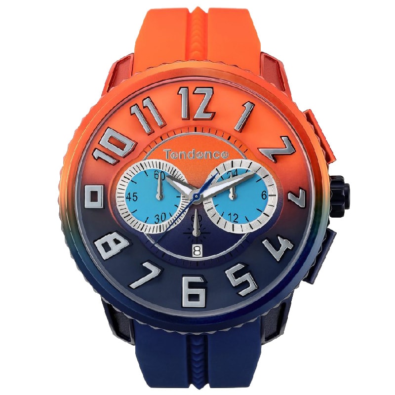 Tendence(テンデンス）De'Color(ディカラー) TY146104 サンセット(夕日)カラー オレンジ×ネイビー/腕時計 | 時計