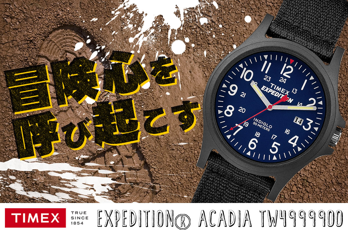 呼び起こす冒険心！ TIMEX  エクスペディション・ tw4999900