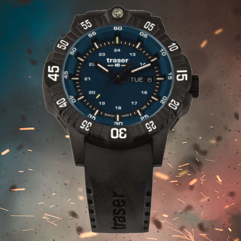 traser(トレーサー)　P99 Q Tactical(タクティカル)　蓄光 トリガライト搭載の腕時計